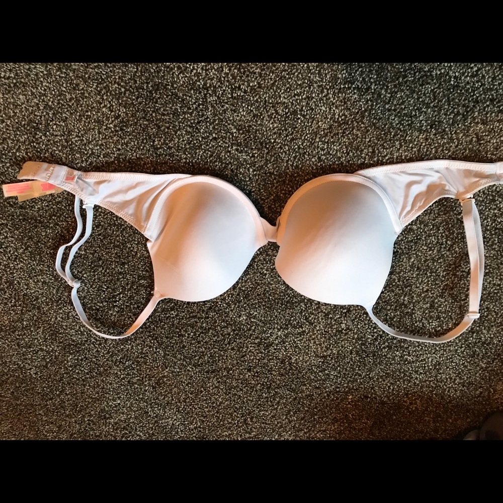 White Pink bra 32D